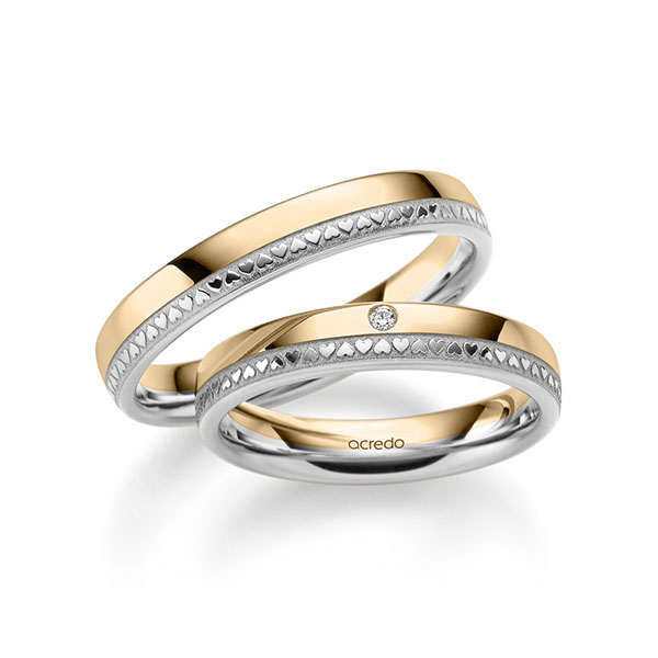 Trouwringen - Rosé goud/Wit goud - A-2375-1
