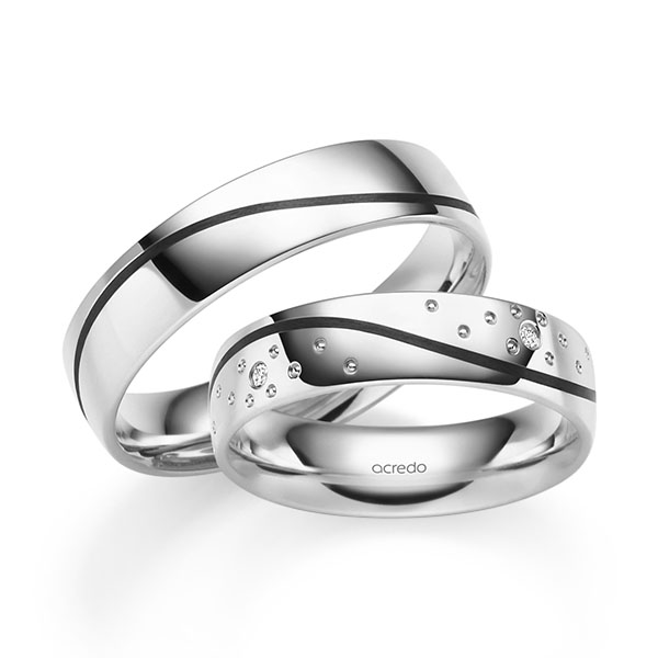 Trouwringen - Wit goud - S-1306-6