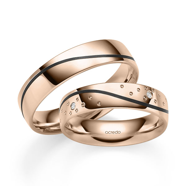 Trouwringen - Rood goud - S-1306-5
