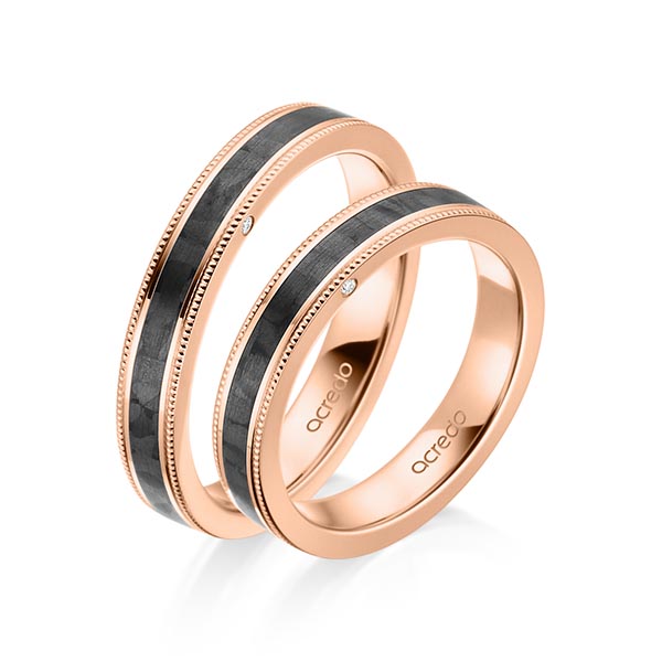 Trouwringen - Rood goud - S-1193-4