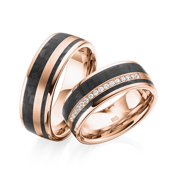Trouwringen - Rood goud - S-1180-4