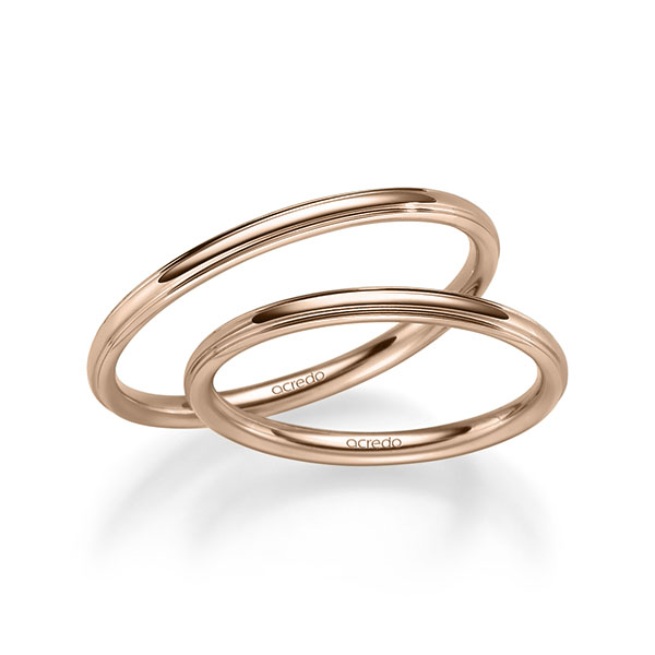 Trouwringen - Rood goud - S-1280-8