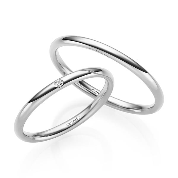 Trouwringen - Wit goud - S-1216-2