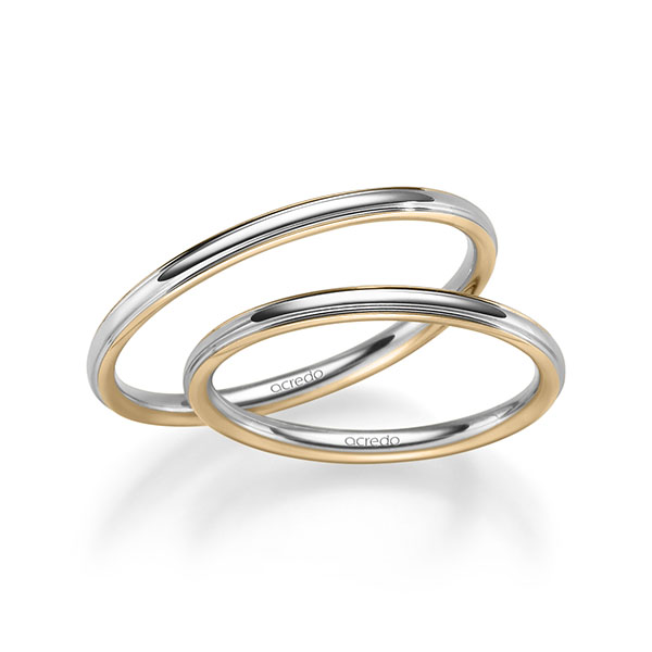 Trouwringen - Rosé goud/Wit goud - S-1280-2