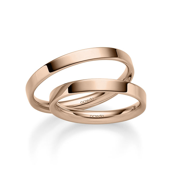 Trouwringen - Rood goud - S-1291-4