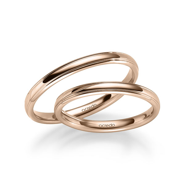 Trouwringen - Rood goud - S-1281-8