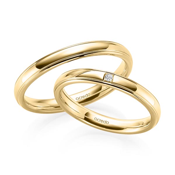 Trouwringen - Geel goud - S-1227-6
