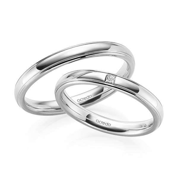 Trouwringen - Wit goud - S-1227-4