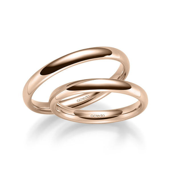 Trouwringen - Rood goud - S-1263-4