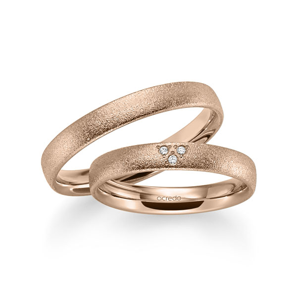 Trouwringen - Rood goud - S-1252-8