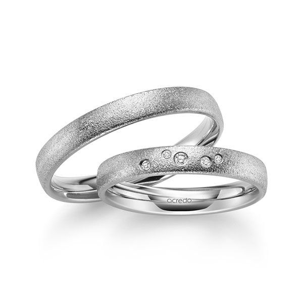 Trouwringen - Wit goud - S-1250-5