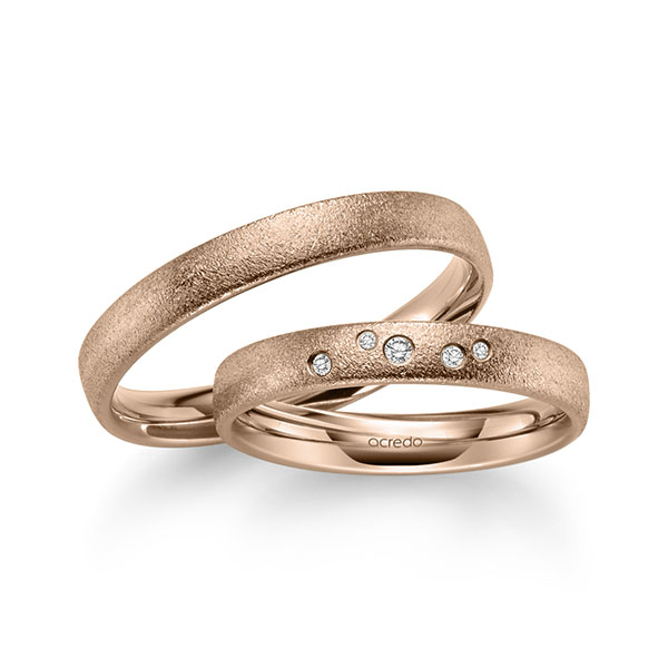 Trouwringen - Rood goud - S-1250-7