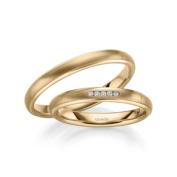 Trouwringen - Rosé goud - S-1256-4