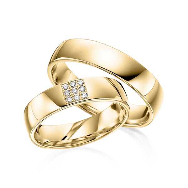 Trouwringen - Geel goud - S-1085-3
