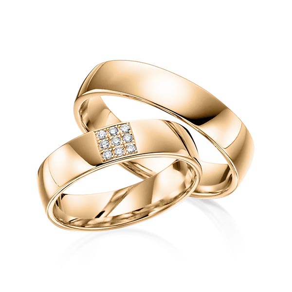 Trouwringen - Rosé goud - S-1085-2