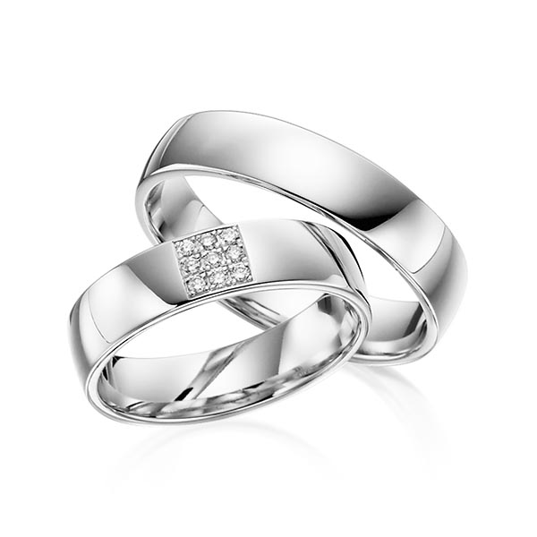 Trouwringen - Wit goud - S-1085-1