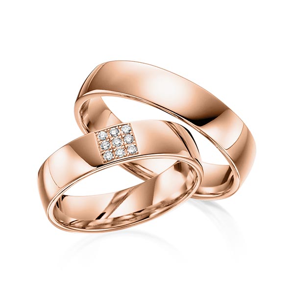 Trouwringen - Rood goud - S-1085-4