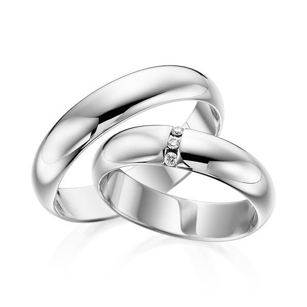 Trouwringen - Wit goud - S-1086-4