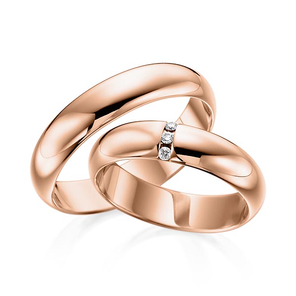 Trouwringen - Rood goud - S-1086-3
