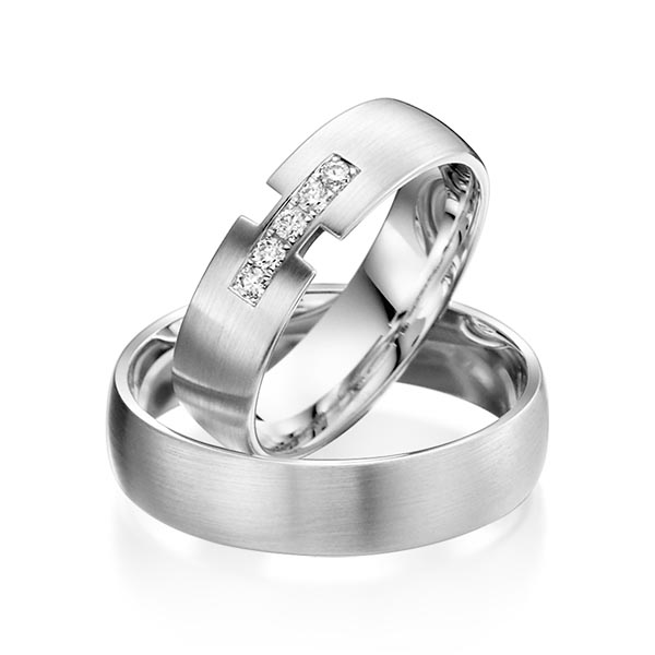 Trouwringen - Wit goud - S-1084-1