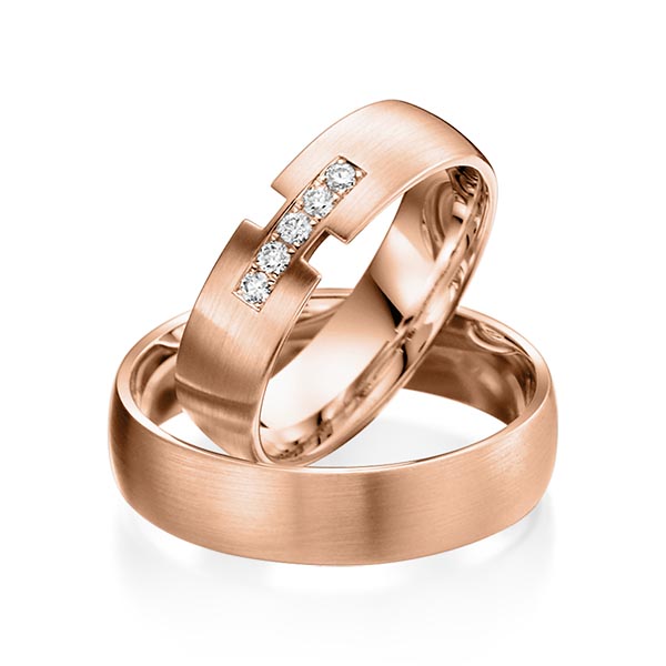 Trouwringen - Rood goud - S-1084-4