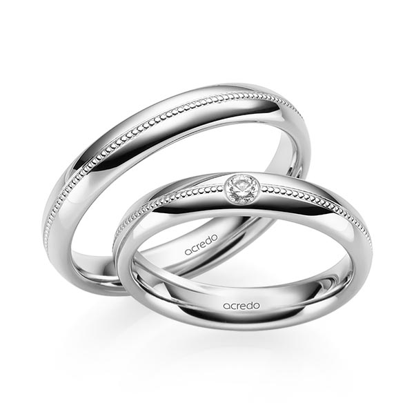 Trouwringen - Wit goud - S-1238-1