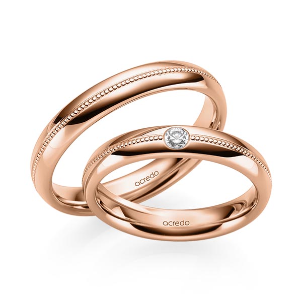 Trouwringen - Rood goud - S-1238-2