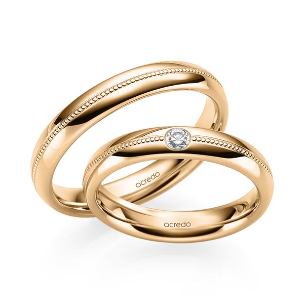 Trouwringen - Rosé goud - S-1238-4