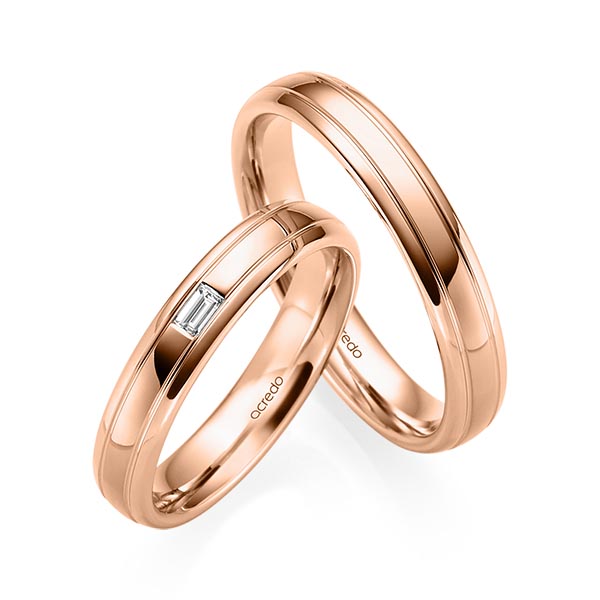 Trouwringen - Rood goud - S-1229-5
