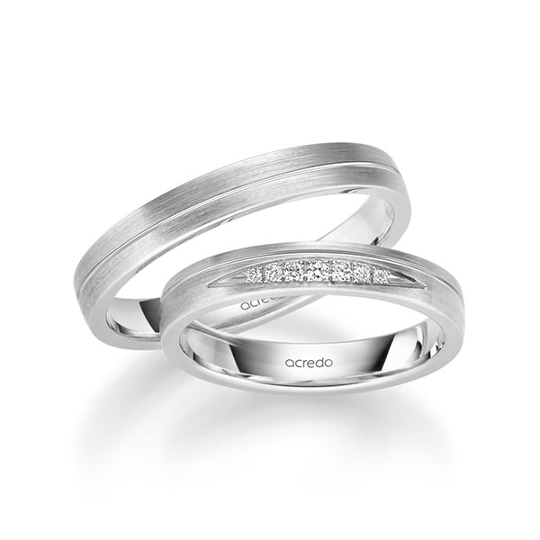 Trouwringen - Wit goud - S-1255-12