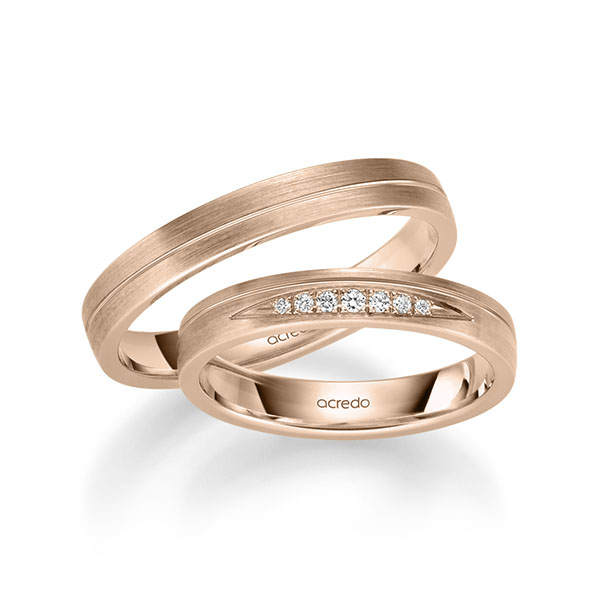 Trouwringen - Rood goud - S-1255-11