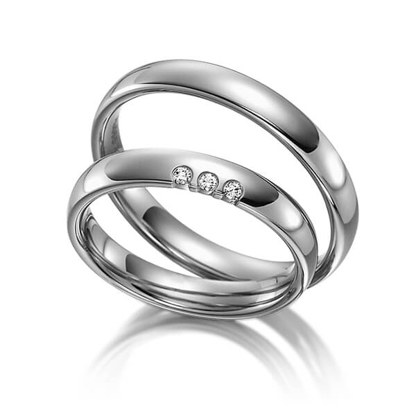 Trouwringen - Wit goud - S-1117-1