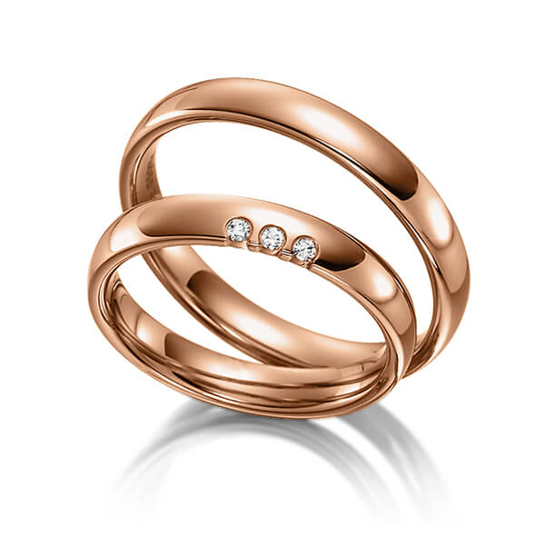 Trouwringen - Rood goud - S-1117-2