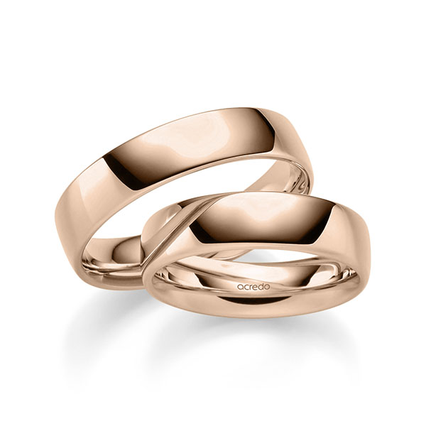 Trouwringen - Rood goud - S-1296-4