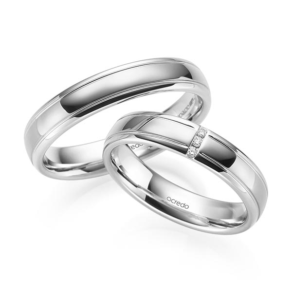 Trouwringen - Wit goud - S-1230-4