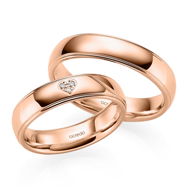 Trouwringen - Rood goud - S-1231-5