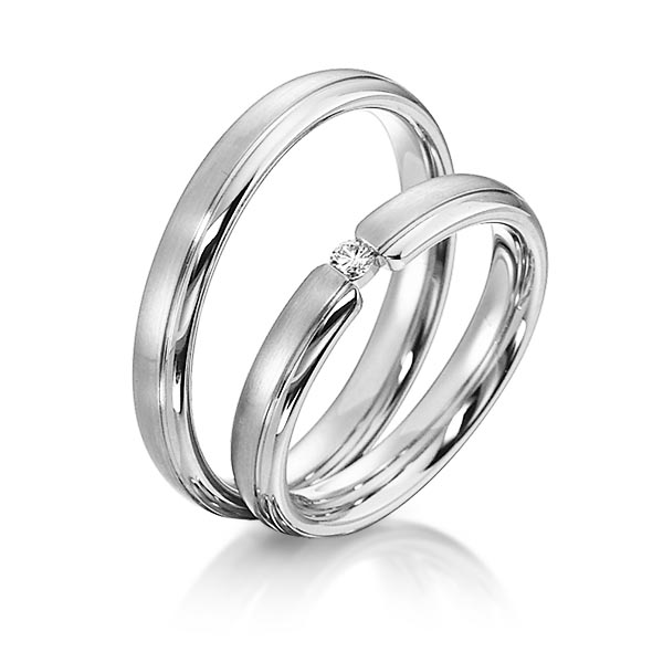 Trouwringen - Wit goud - S-1150-3