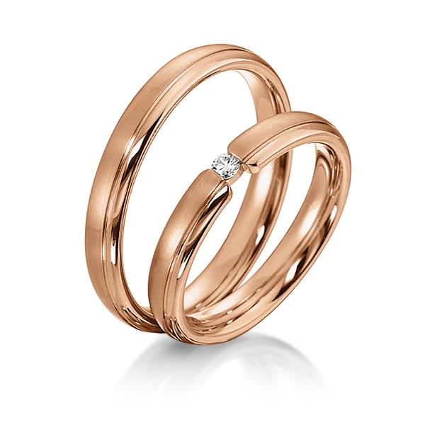 Trouwringen - Rood goud - S-1150-7