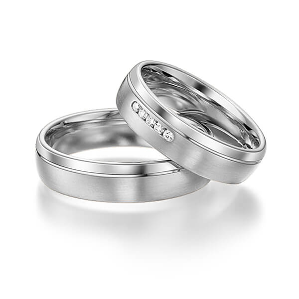 Trouwringen - Wit goud - S-1111-4