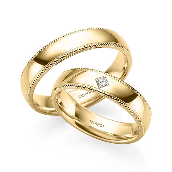Trouwringen - Geel goud - S-1240-6
