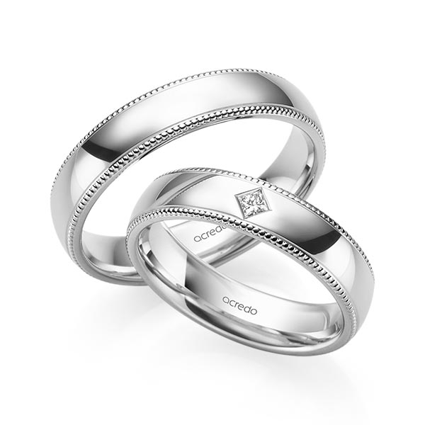 Trouwringen - Wit goud - S-1240-4