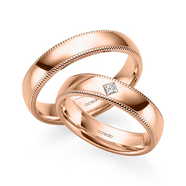 Trouwringen - Rood goud - S-1240-5
