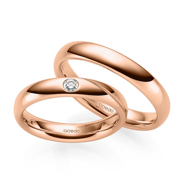 Trouwringen - Rood goud - S-1220-4