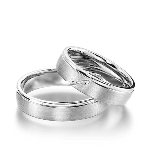 Trouwringen - Wit goud - S-1155-4
