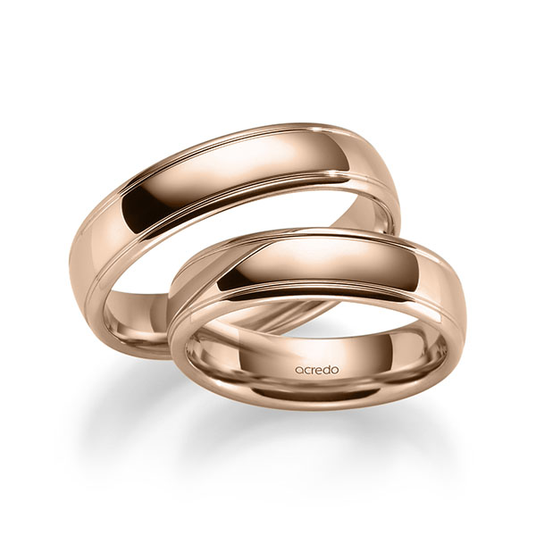 Trouwringen - Rood goud - S-1287-8