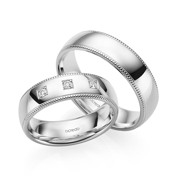 Trouwringen - Wit goud - S-1242-4
