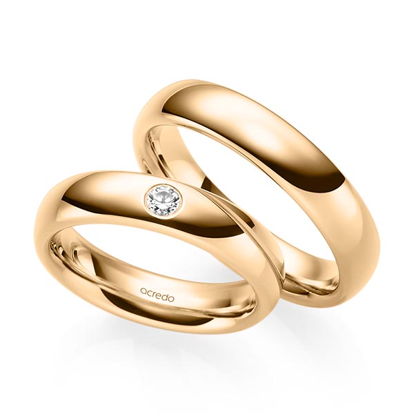 Trouwringen - Rosé goud - S-1222-1