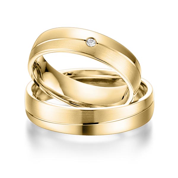 Trouwringen - Geel goud - S-1102-5