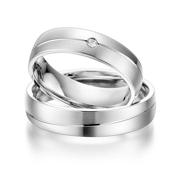 Trouwringen - Wit goud - S-1102-7