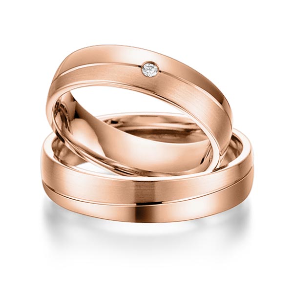 Trouwringen - Rood goud - S-1102-6